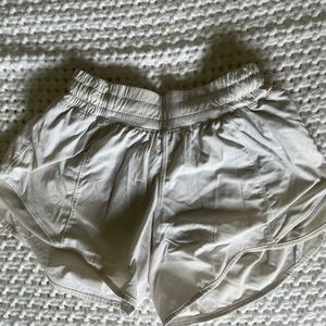 White Lululemon Hotty Hot Shorts